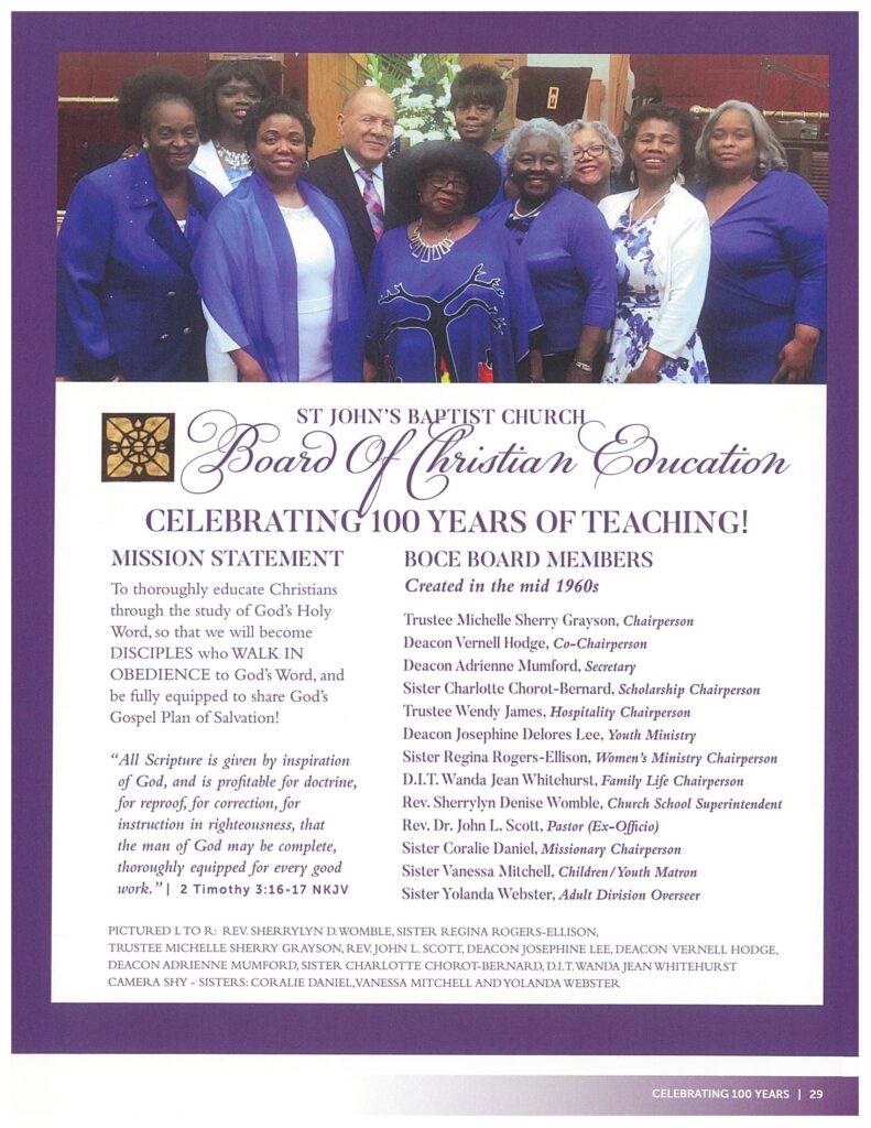 Christian Education – St. John's Baptist Church